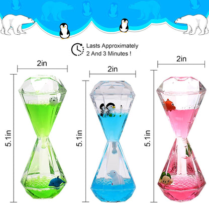 XINBAOHONG Liquid Motion Bubbler for Kids and Adults Hourglass Liquid Bubbler Timer for Sensory