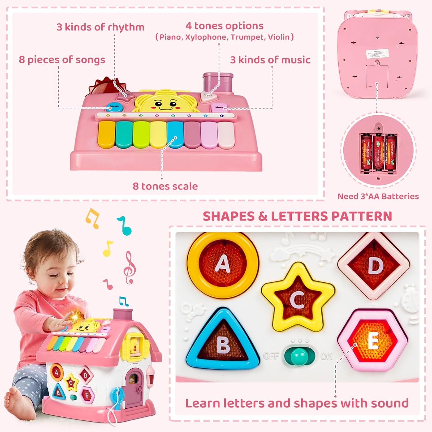 Marstone Toddler Toys for 1 Year Old Girl Gifts: First 1st Birthday Gifts for Girls and Boys