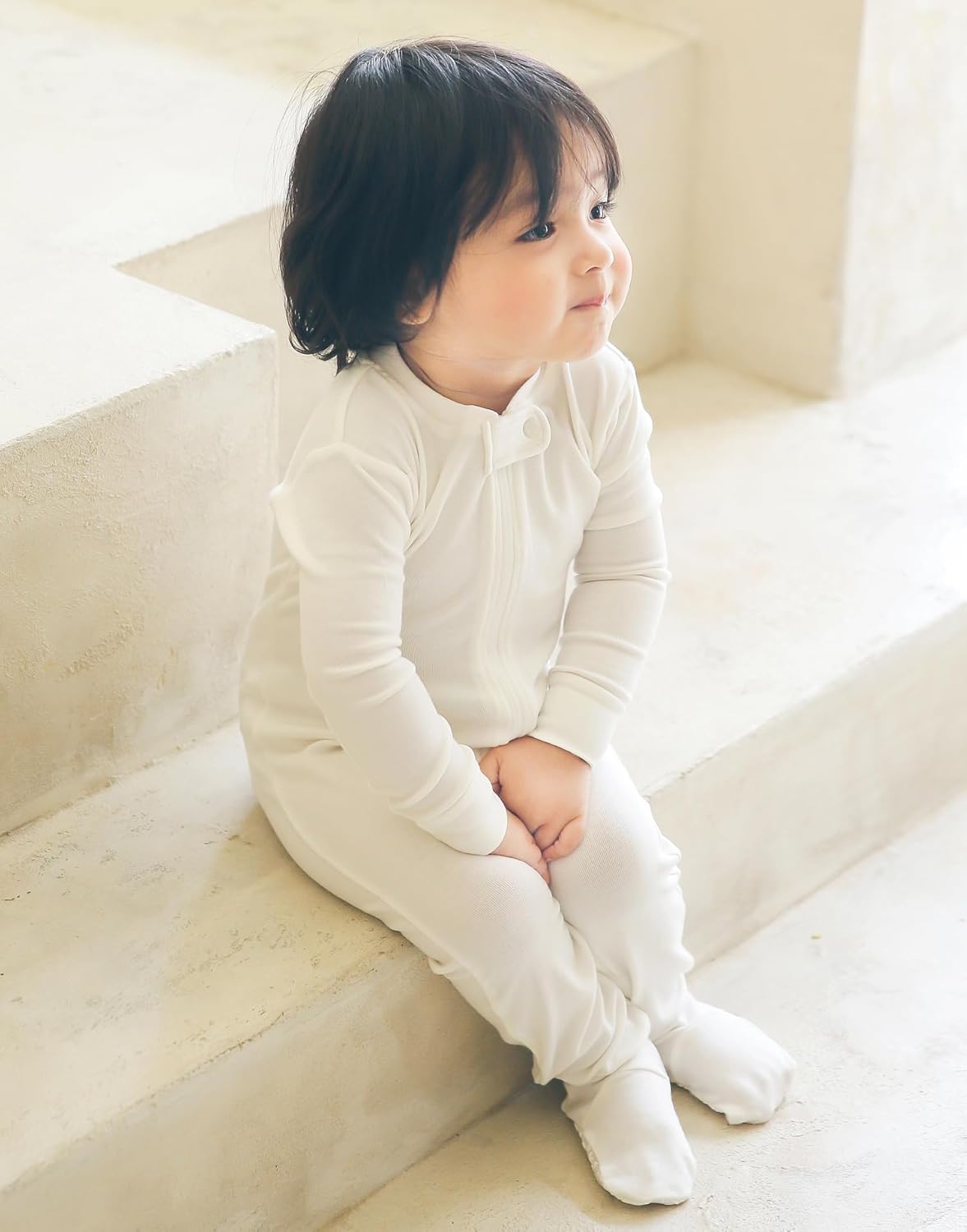 VAENAIT BABY Infant Toddler Boys Girls Footed One-Piece Sleep and Play Premium Modal Pajamas 1-2