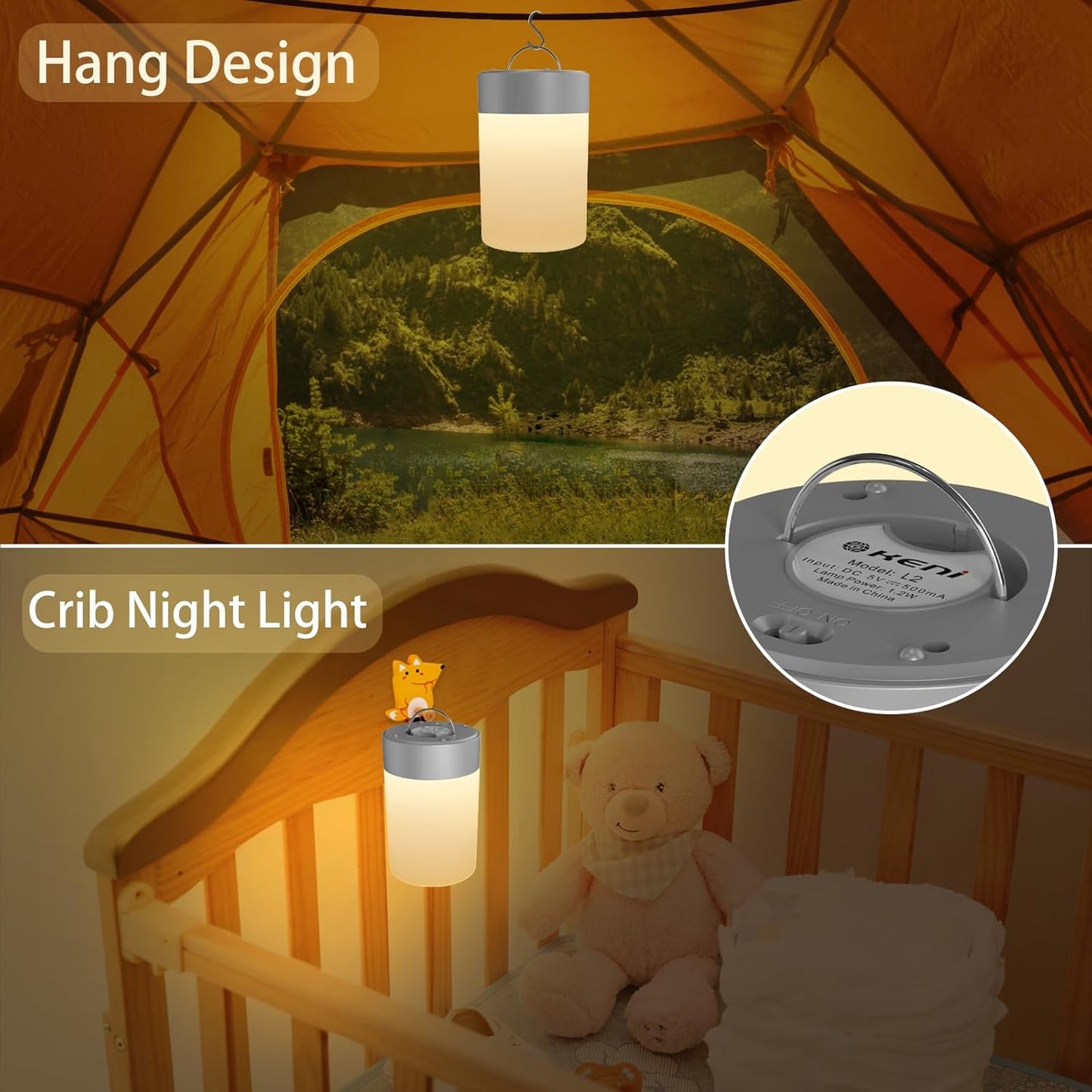 G Keni Nursery Night Light for Baby, Portable LED Touch Night Lamp for Kids and Adult