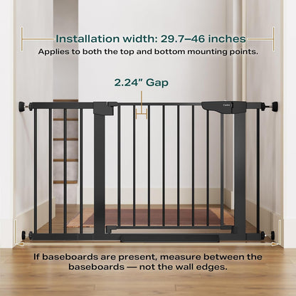 Cumbor 29.7-46" Baby Gate for Stairs, Mom's Choice Awards Winner-Auto Close Dog Gate for The House