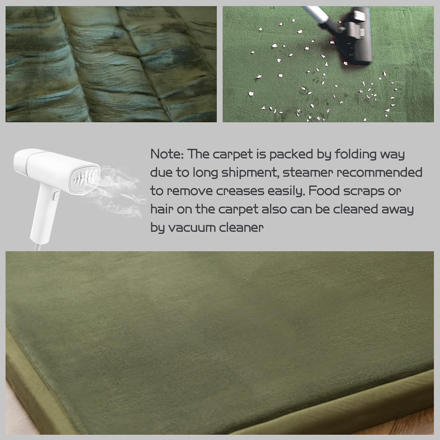 MAXYOYO Coral Velvet Area Rug, Thick Japanese Tatami Mat Living Room Carpet with Non-Slip Backing