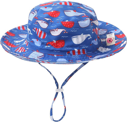 Home Prefer UPF50+ Wide Brim Sun Hat Boys Girls Sun Protection Hat Zoo Beach Swim Safari Bucket Hat