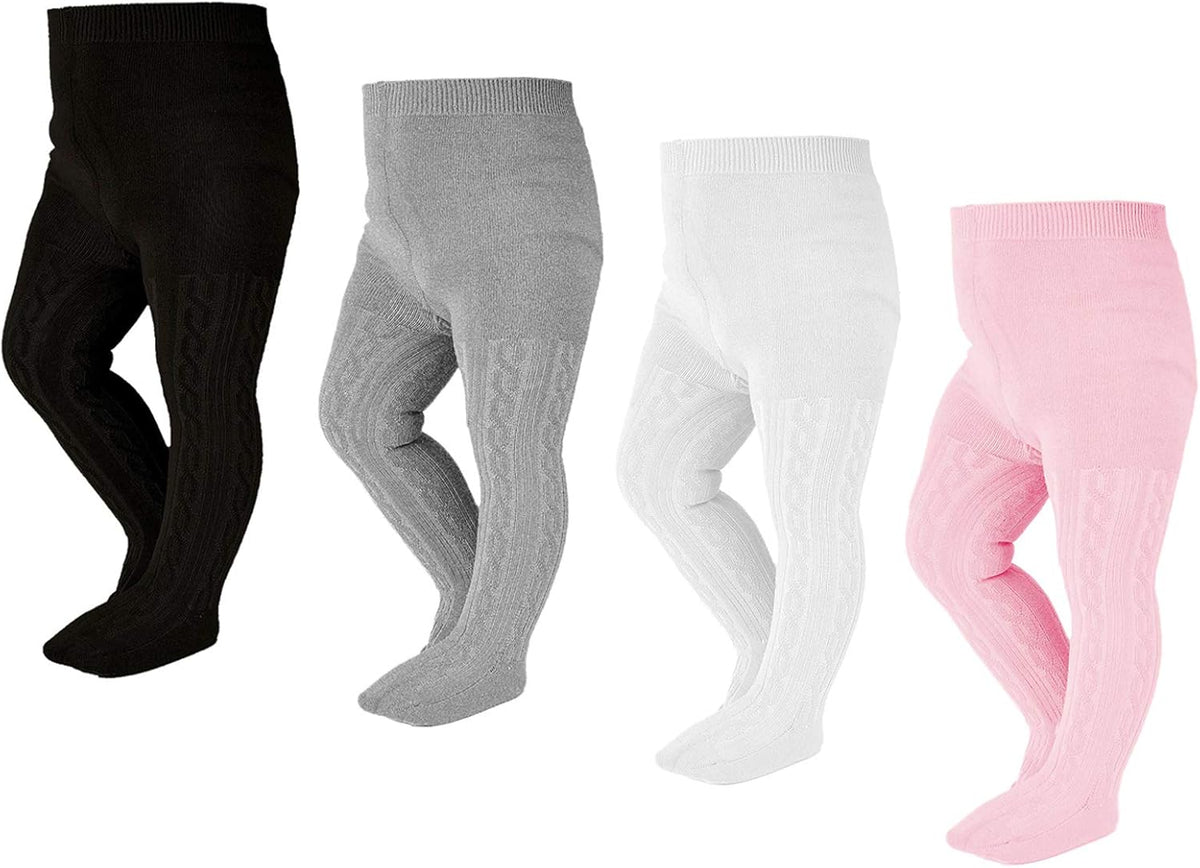 EPEIUS Baby Girl Tights Thick Cable Knit Leggings Stockings Cotton Pantyhose for Newborn Infant