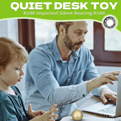 Fidget Spinner Kinetic Spin Metal Desk Toy Ball for Kids Adults, Luminous Full Body Optical