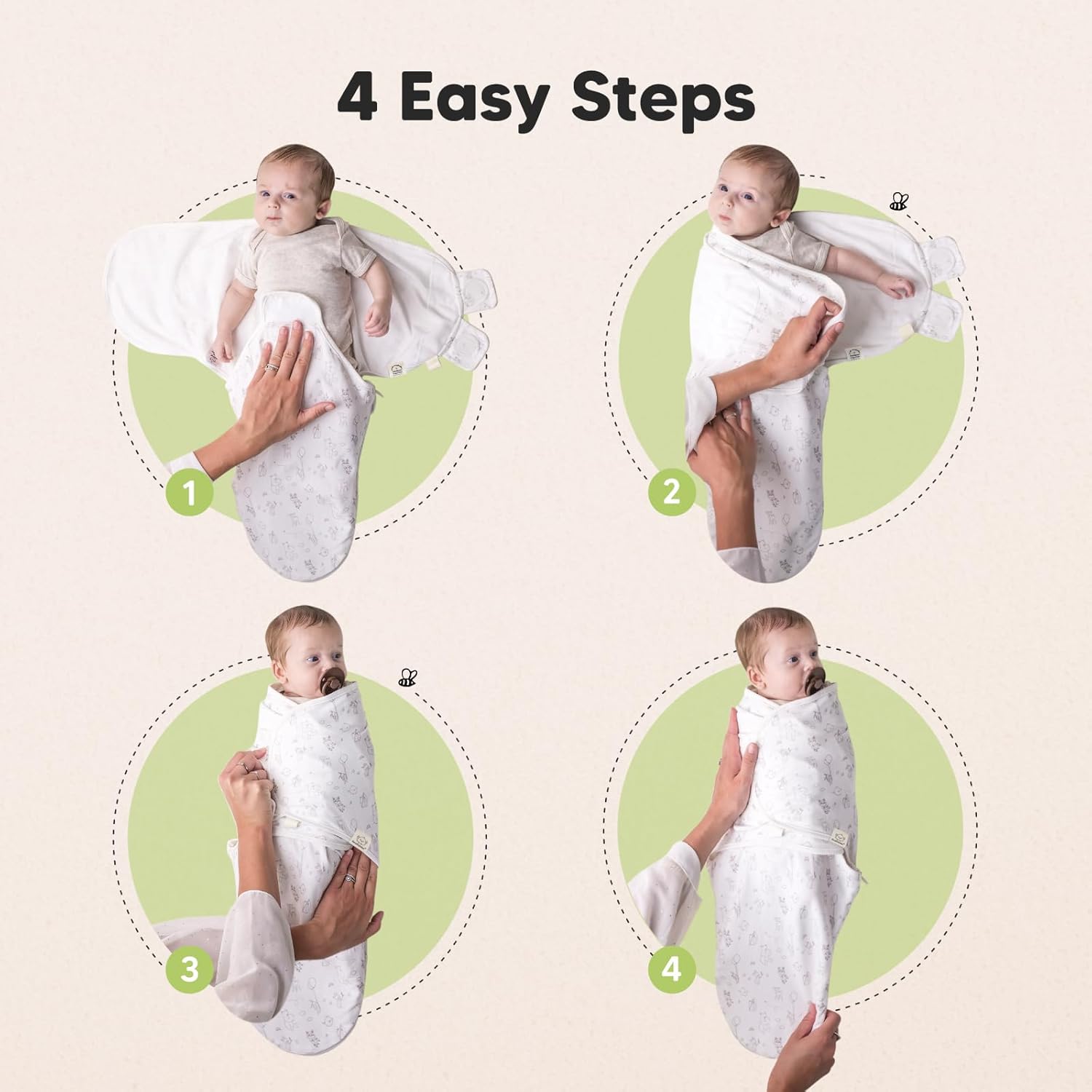 Baby Swaddle Sleep Sacks with Zipper - 3-Pack Swaddles for Newborns 0-3 Months, Infant, Baby Girls