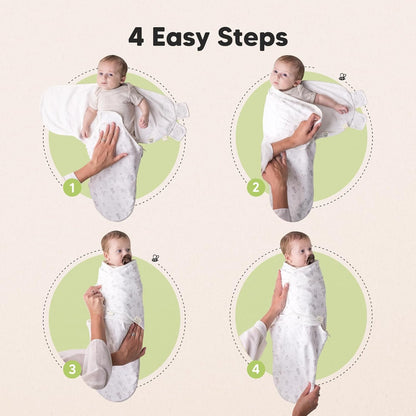 Baby Swaddle Sleep Sacks with Zipper - 3-Pack Swaddles for Newborns 0-3 Months, Infant, Baby Girls