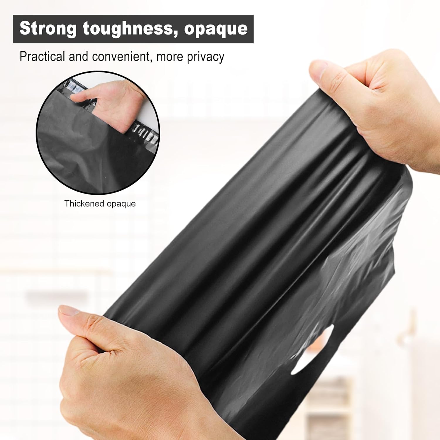 100 Pack Plastic Bags for Adult Diaper Disposal Handle Adult Diaper Disposal Self-Adhesive Strips