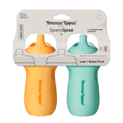 Tommee Tippee Toddler Sippy Cup, Sporty Spout, 1-3 Years, Insulated