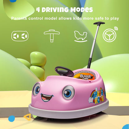 12V Dual Battery Electric Ride on Kids Bumper Car w/Remote Control,360 Degree Spin,Push Rod Rocker