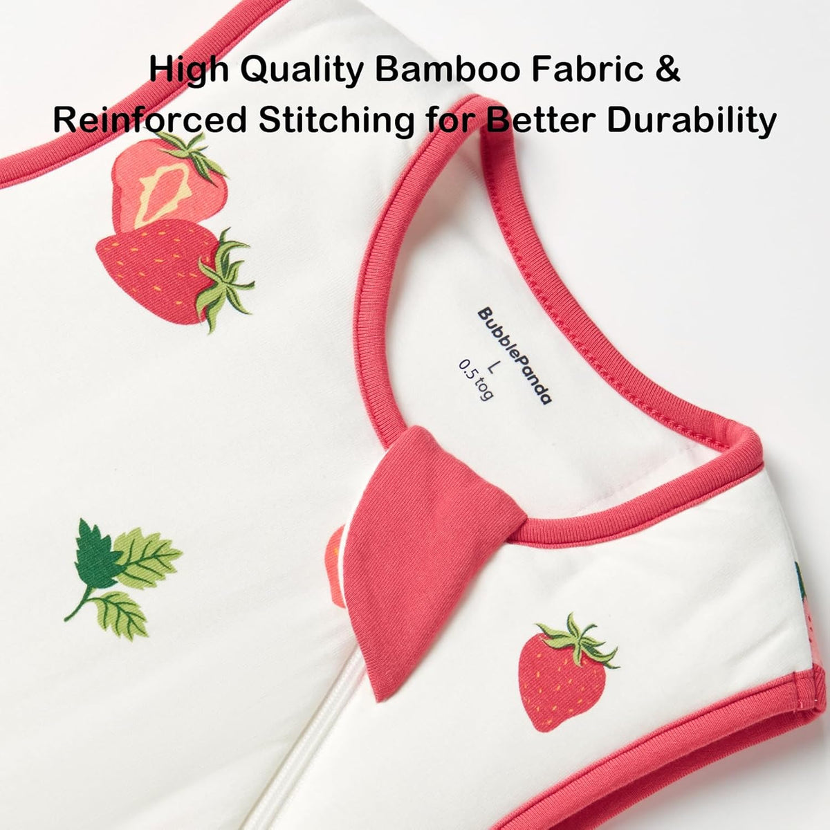 BubblePanda Rayon Made from Bamboo Sleep Sack 12-18 Months 0.5 Tog Soft Lightweight Toddler Sleep