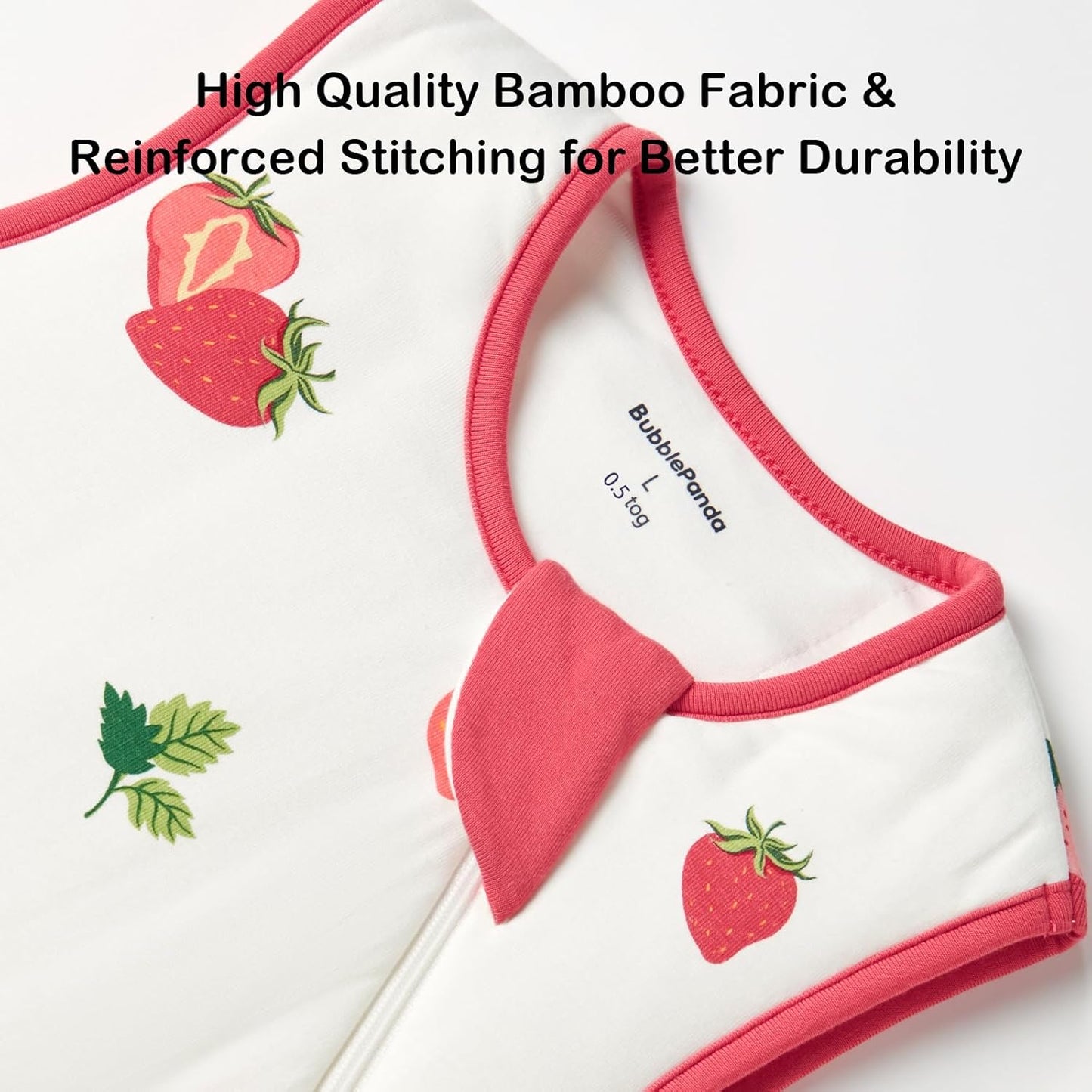 BubblePanda Rayon Made from Bamboo Sleep Sack 6-12 Months 0.5 Tog Soft Lightweight Toddler Sleep
