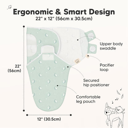 3-Pack Organic Baby Swaddle Sleep Sacks - Swaddles for Newborns, Infant 0-3 Months, Baby Girls
