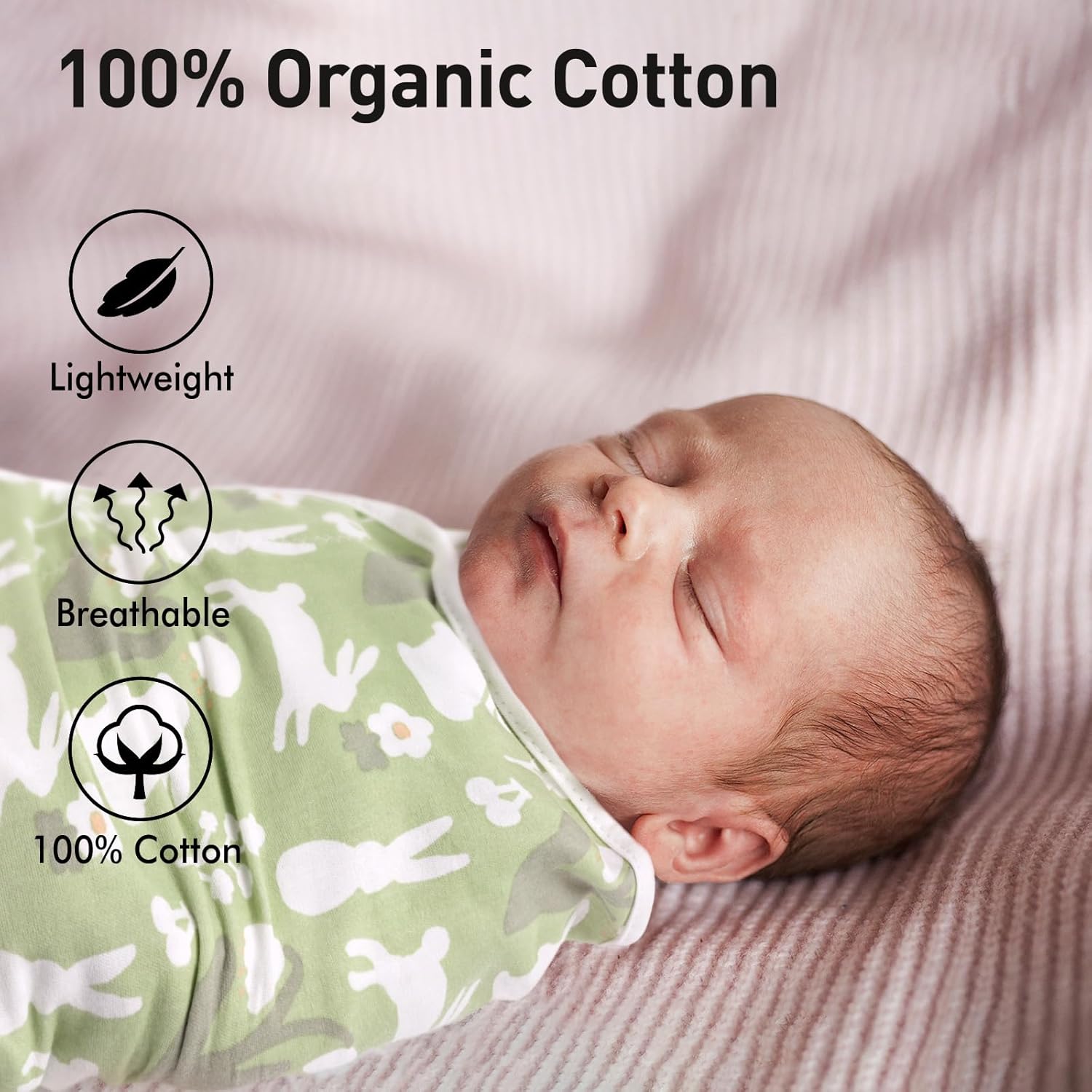 GLLQUEN BABY Swaddle Blanket Sleep Sacks for Newborn - Baby Swaddles 0-3 Months, 3-Pack Newborn