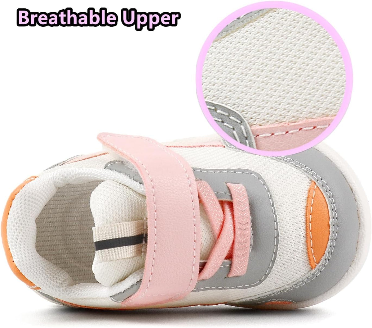 Baby Boy Girl Shoes Infant Non Slip Sneakers Breathable Lightweight Toddler First Walking Shoes 6