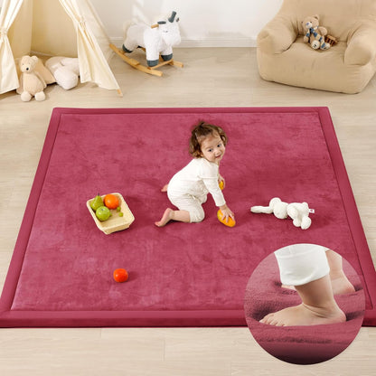 Ultra Soft Baby Play Mat,1.3" Thick Elasti-Foam Tummy Time Mat for
