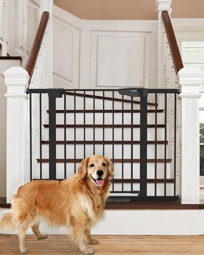 Cumbor 29.7-46" Baby Gate for Stairs, Mom's Choice Awards Winner-Auto Close Dog Gate for The House