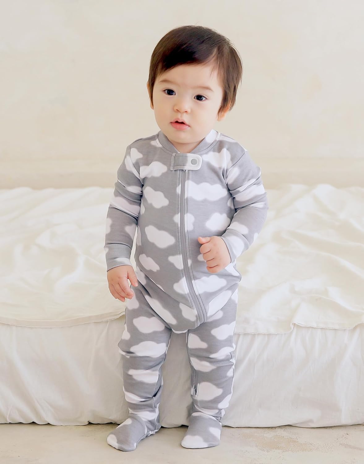 VAENAIT BABY Infant Toddler Boys Girls Footed Pajamas One-PIece Romper Sleep and Play 0M-2T