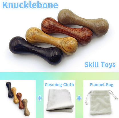 Knucklebone Wooden Bone Toys, Finger Skill Toys, Portable EDC Desktop Fidget Toys, Leisure Toys