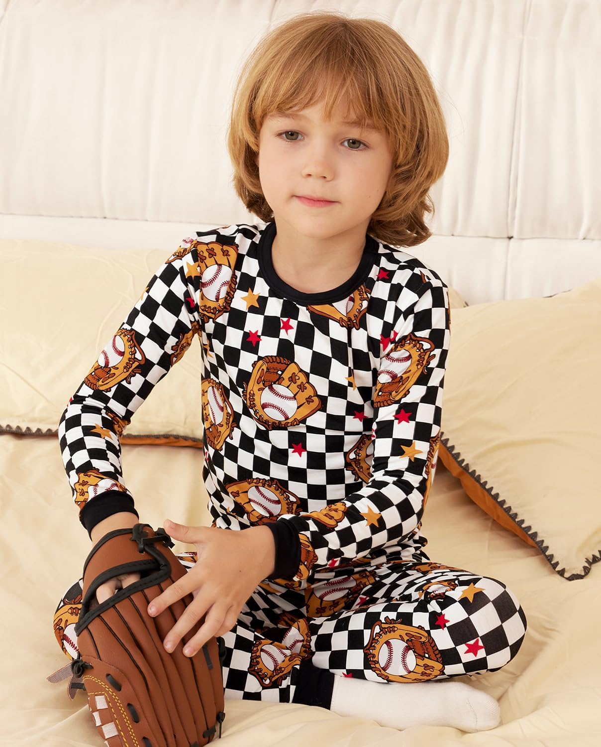 Bamboo Viscose Toddler Pajamas Boys Girls Baby 12M-8Y Pjs Sets Kids 2pcs Snug fit Long-Sleeve