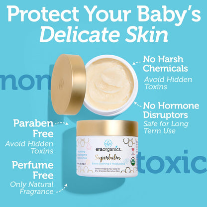 Era Organics Healing Ointment for Babies - USDA Certified Organic Natural Moisturizer Gentle on