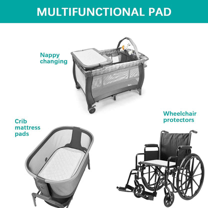 Changing Pad Liner - 5 Pack (Improved Thickness) 14" x 26" Superior Viscose Terry Surface