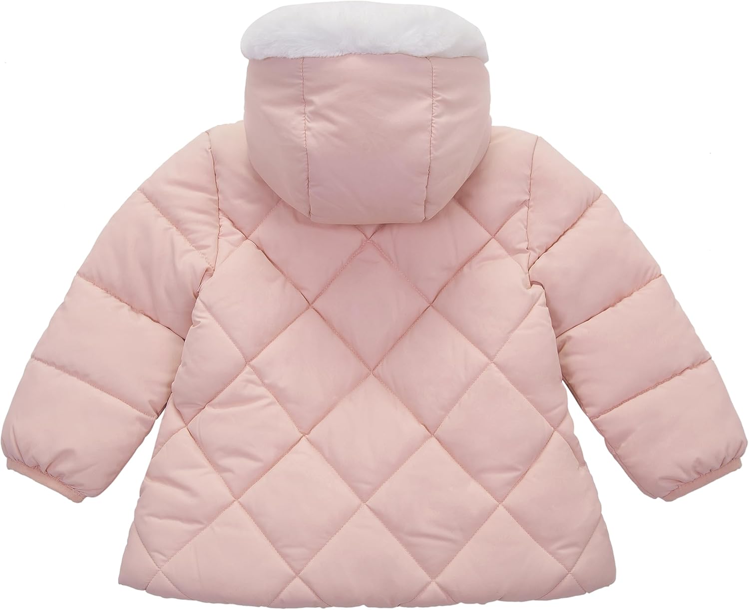 Rokka&Rolla Baby Girls' Water-Resistant Puffer Jacket Hooded Winter Coat with Soft Mini Fur Lining