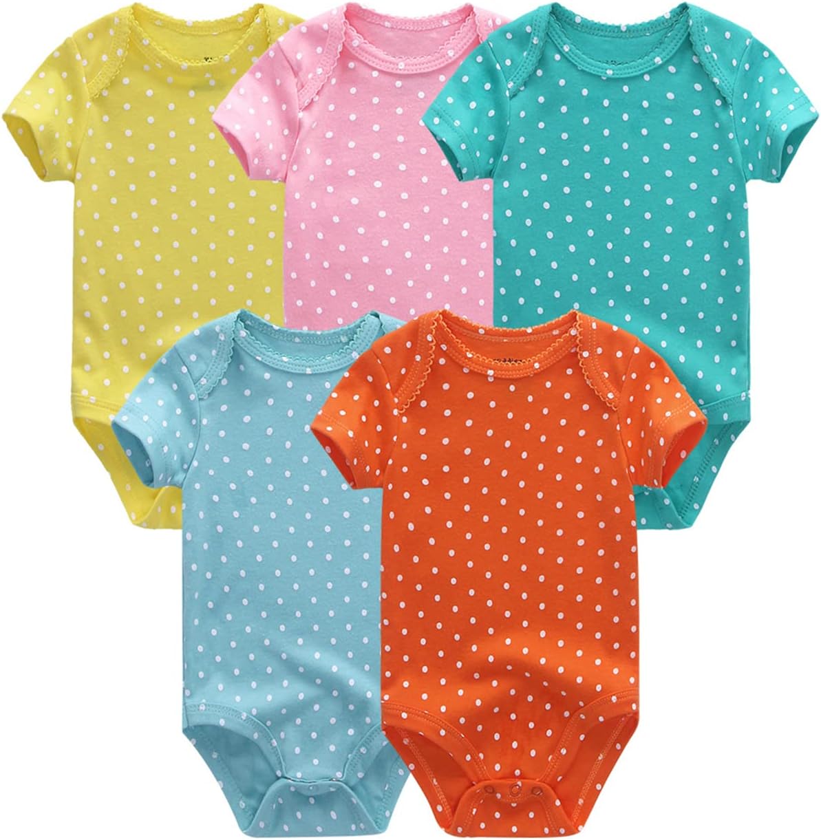 Newborn Layette Gift Set Bodysuits Pants for Baby Girl and Boy 24 Piece 100% Cotton Essentials and