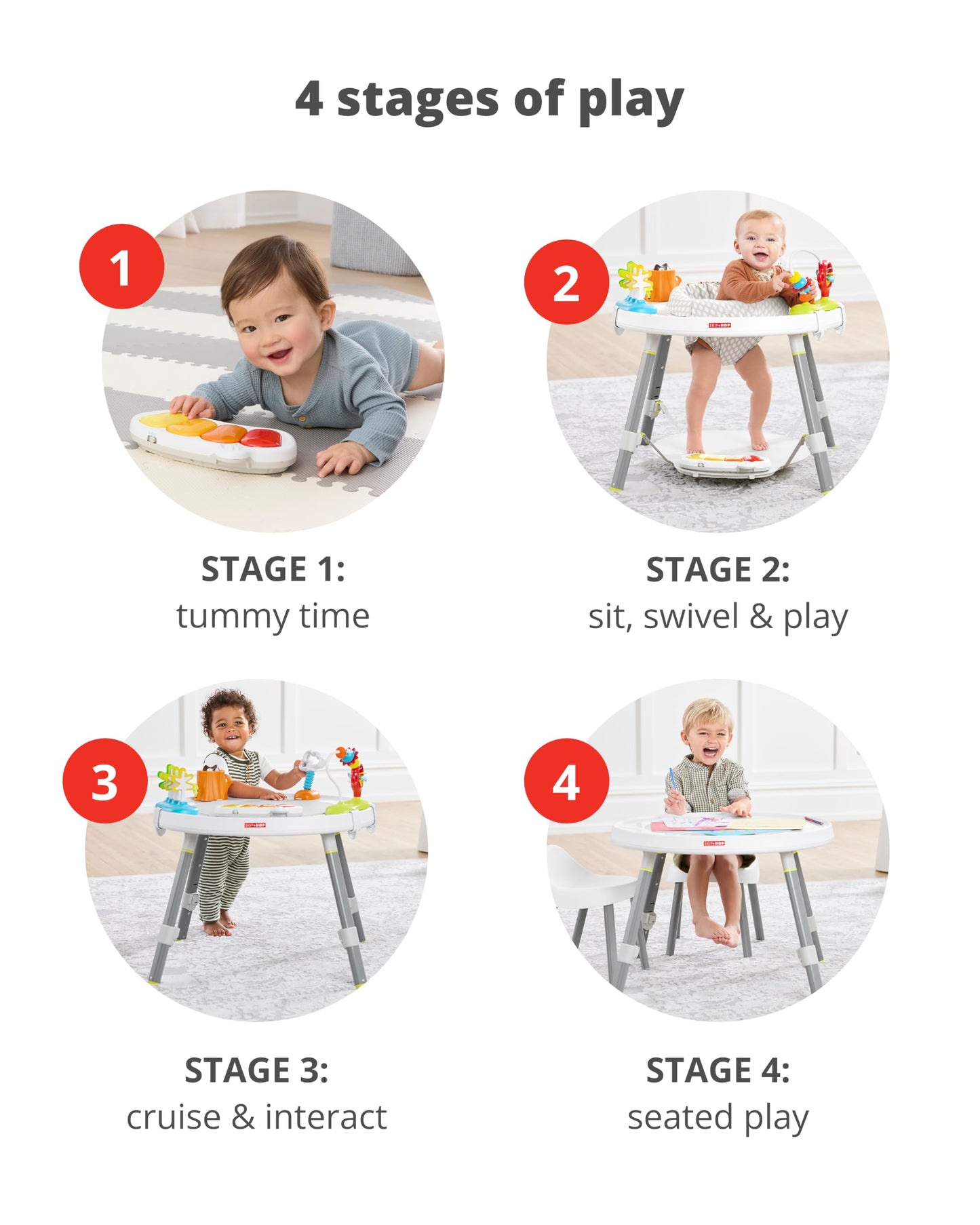 Skip Hop Baby Activity Center: Interactive Play Center with 3-Stage Grow-with-Me Functionality