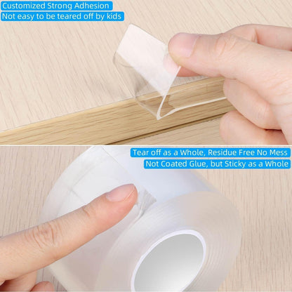 2Pack Clear Edge Protector Strip, 1.18in x 9.84FT(19.68FT Total), Sharp Edge Wrap Cover Tape, Self