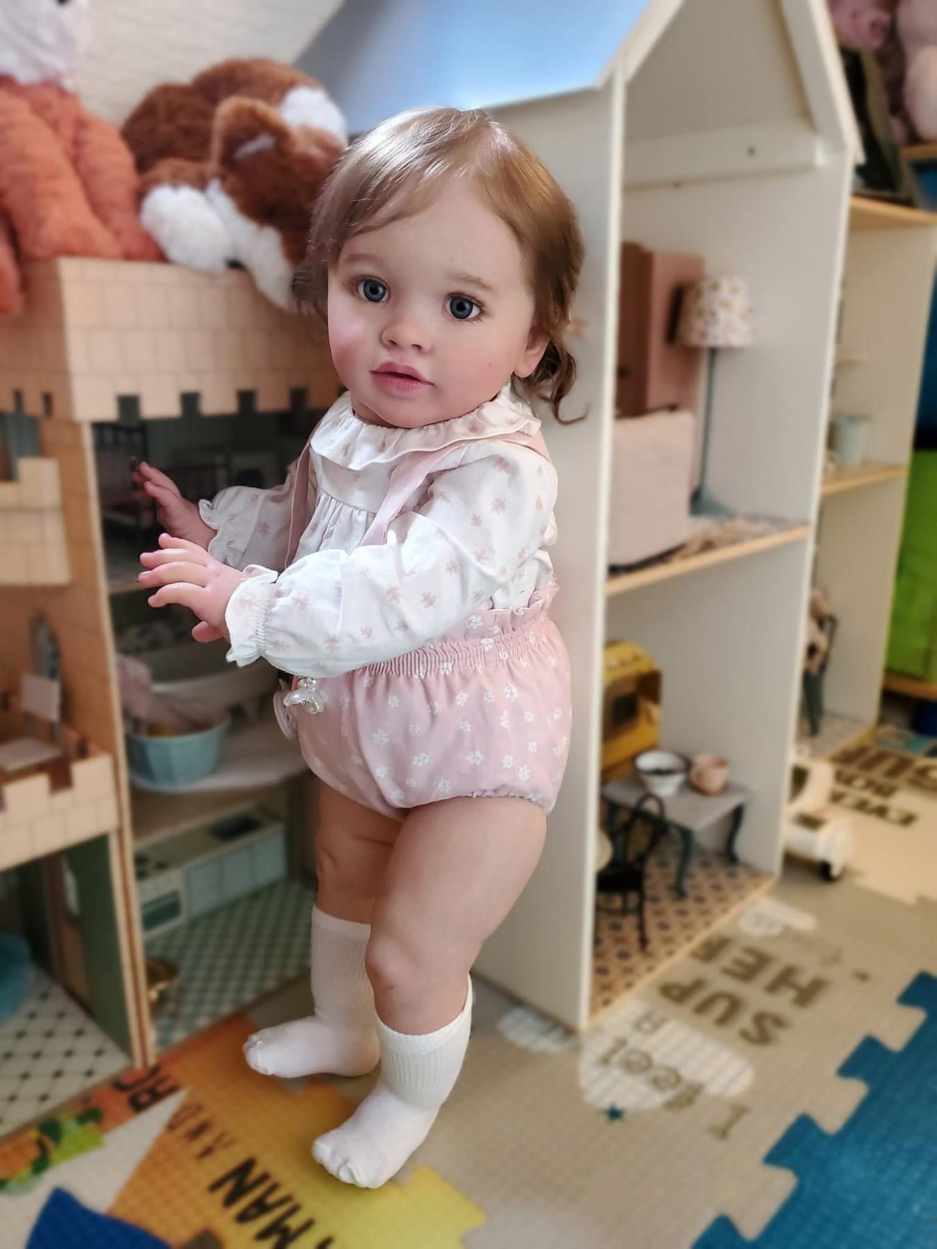 KAWAYII 26 Inch Lifelike Reborn Baby Doll Realistic Newborn Princess Girl Doll Soft Vinyl Handmade