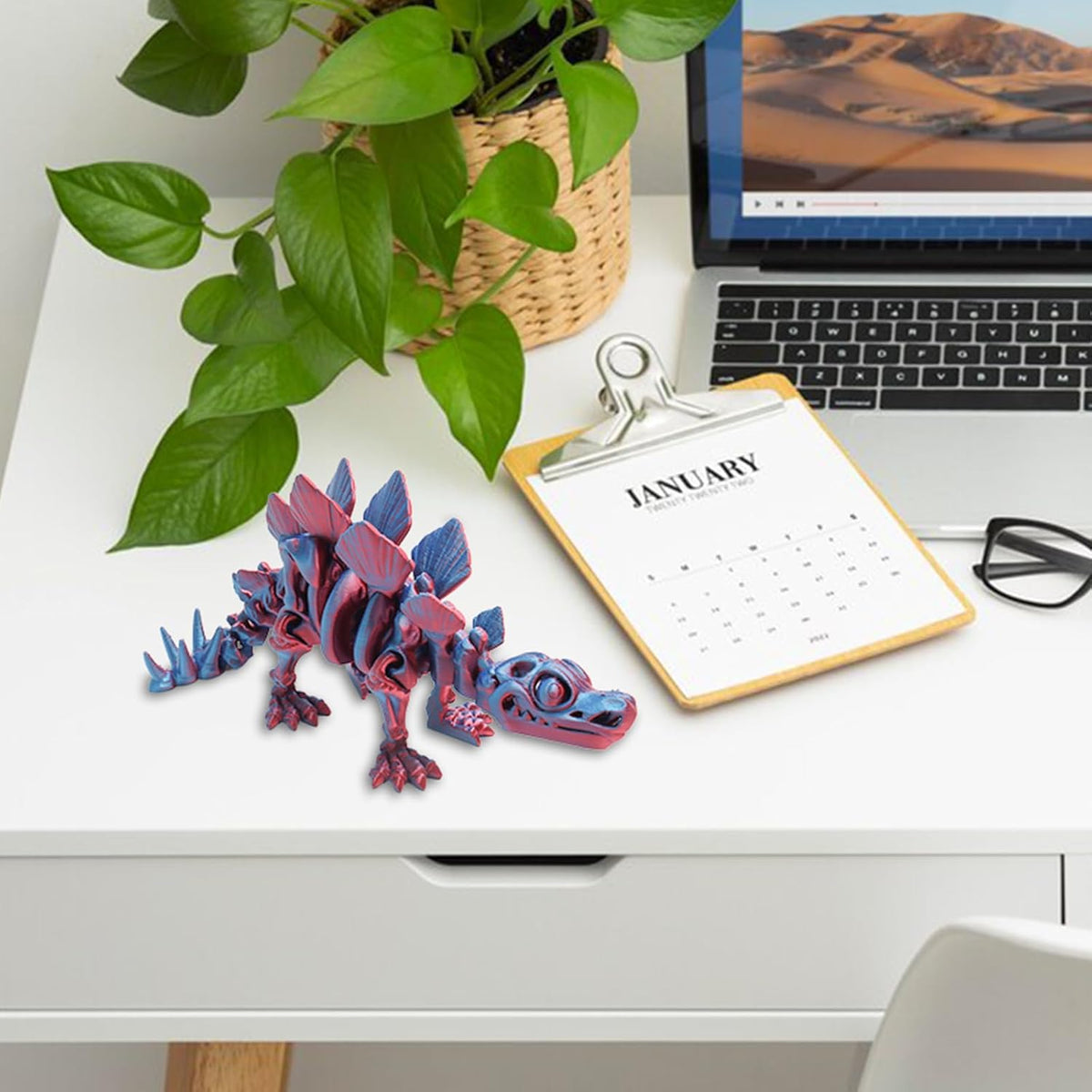 FunisFun 3D Printed Dragon with Articulated Joints for Adult, 3D Printed Dinosaur Fidget Toys Decor