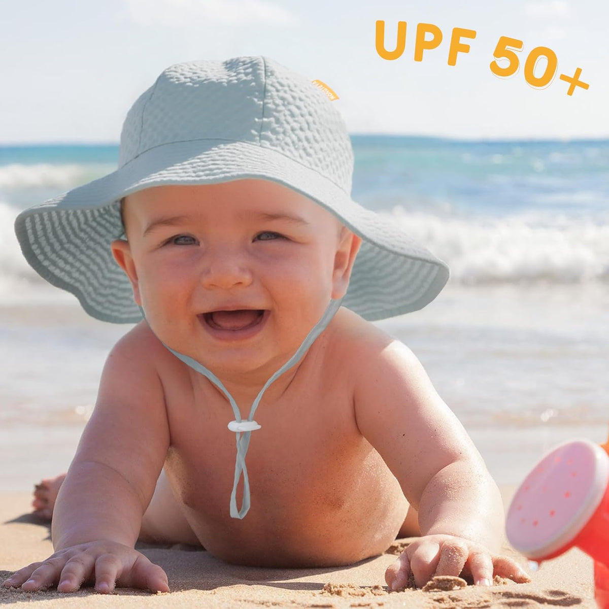 HONGTEYA Baby Sun Hat Toddler Girl Beach Hat Adjustable Outdoor Summer Hat UPF 50+ Sun Protection