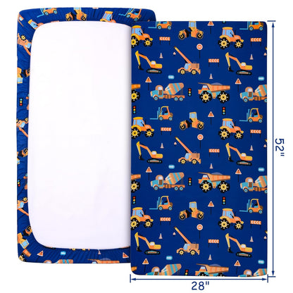 UOMNY Crib Sheet 52x28 Baby Sheet for Boys Breathable Fitted Crib Sheet for Standard Crib and