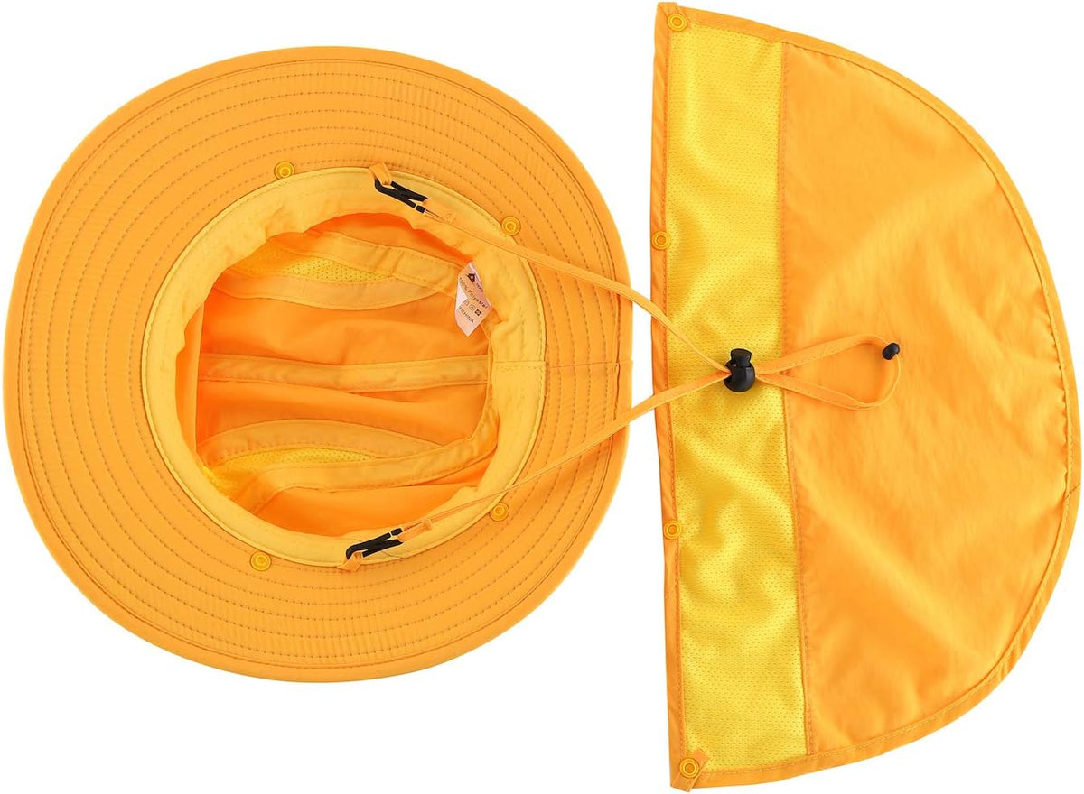 Home Prefer UPF 50+ Boys Sun Hat with Neck Flap Wide Brim Summer Beach Bucket Hat for Boys Girls