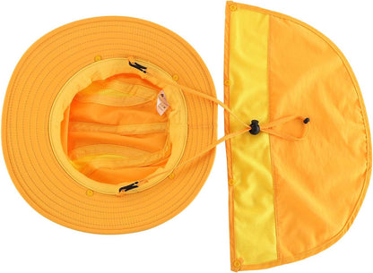 Home Prefer UPF 50+ Boys Sun Hat with Neck Flap Wide Brim Summer Beach Bucket Hat for Boys Girls
