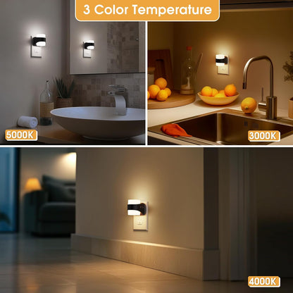 Night Light, Night Lights Plug into Wall, LED Nightlight for Kids & Adults, 3CCT Adjustable