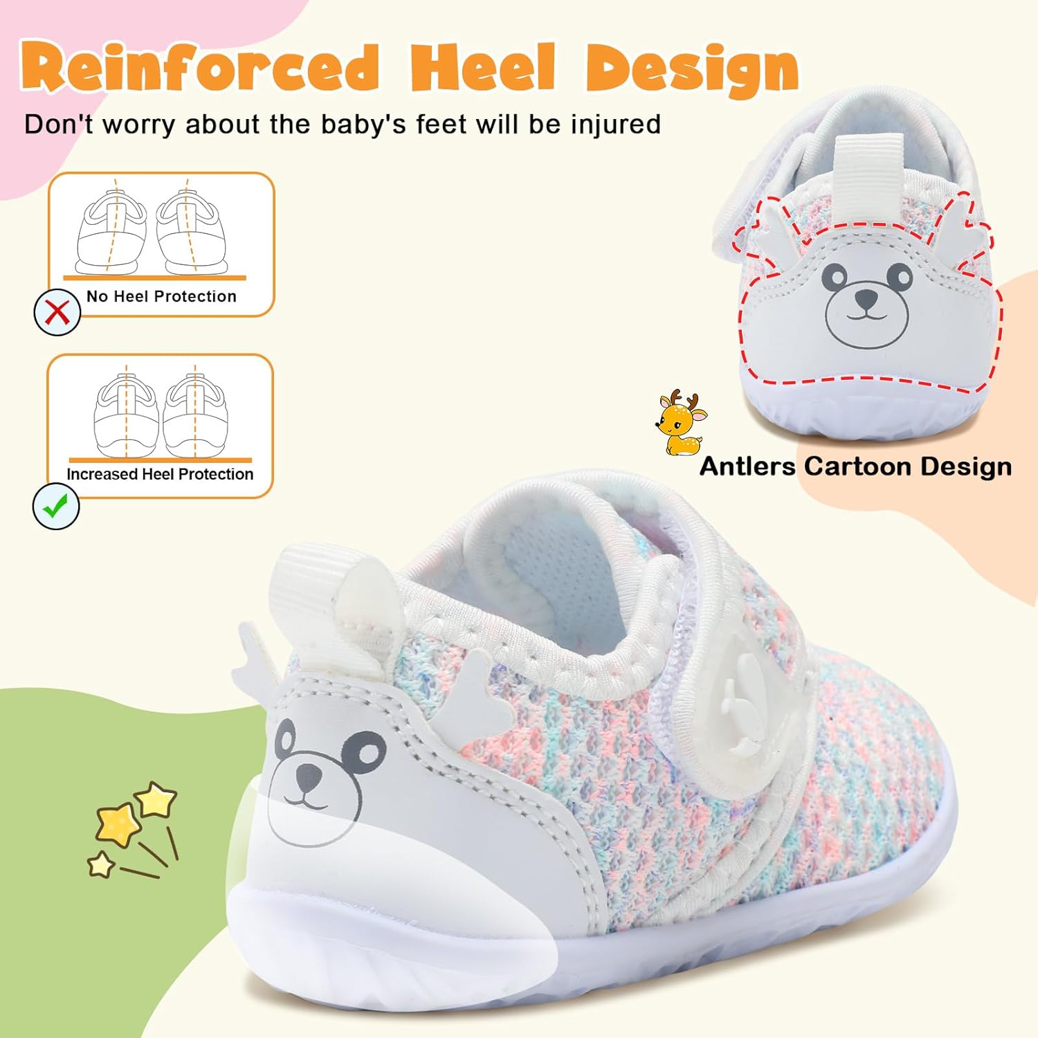 FEETCITY Baby Walking Shoes Barefoot Baby Shoes Infant Sneakers Newborn Crib Shoe Lightweight