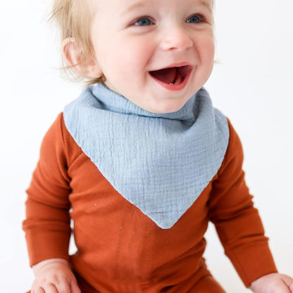 Konssy Muslin Baby Bibs 10 Pack Baby Bandana Drool Bibs 100% Cotton for Unisex Boys and Girls, Soft