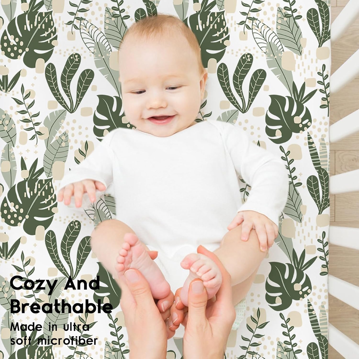 Yoofoss Baby Crib Sheets for Boys Girls, Fitted Crib Sheet 2 Pack for Standard Crib and Toddler
