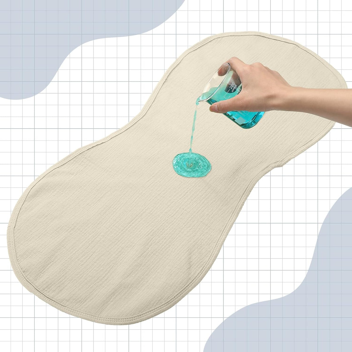 3 Pcs Changing Pad Liners Fits in Peanut Shape Changing Pad Waterproof Diaper Mats Organic Cotton