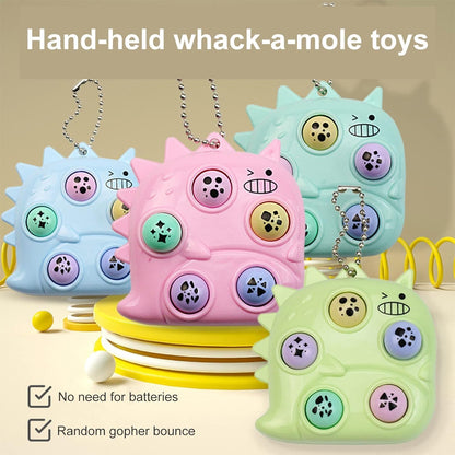 Light Green Hamster Catching Game Keychain, Stress Relief Sensory Fidget Toy Hand Eye Coordination