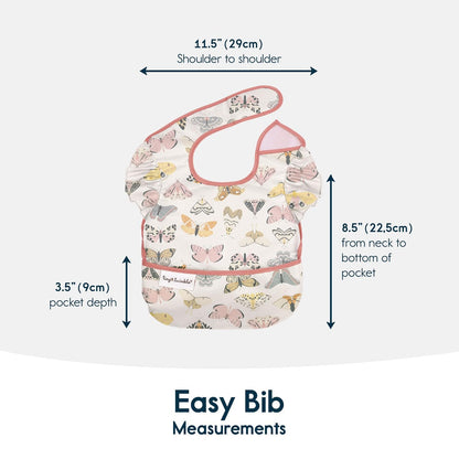 Tiny Twinkle Mess Proof Baby Bibs for Eating - Waterproof, Wipeable Bibs - Toddler Bibs - Travel
