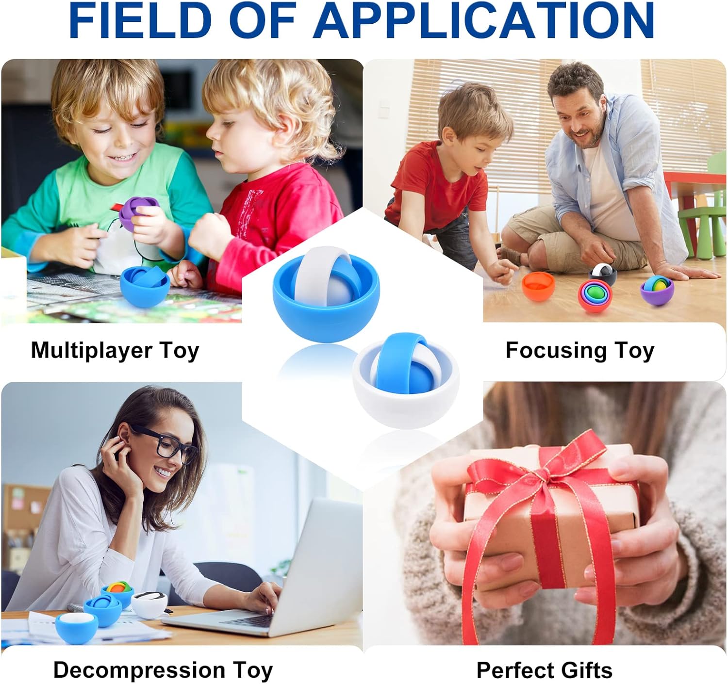 Fidget Toys for Kids, Fidget Gyro for Adults, Gifts for Boys Girls Teens Kids Christmas New Year