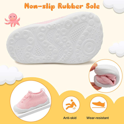 JIASUQI Baby Shoes for Toddler Boys Girls Sneakers Slip on Walking Shoes for Babies