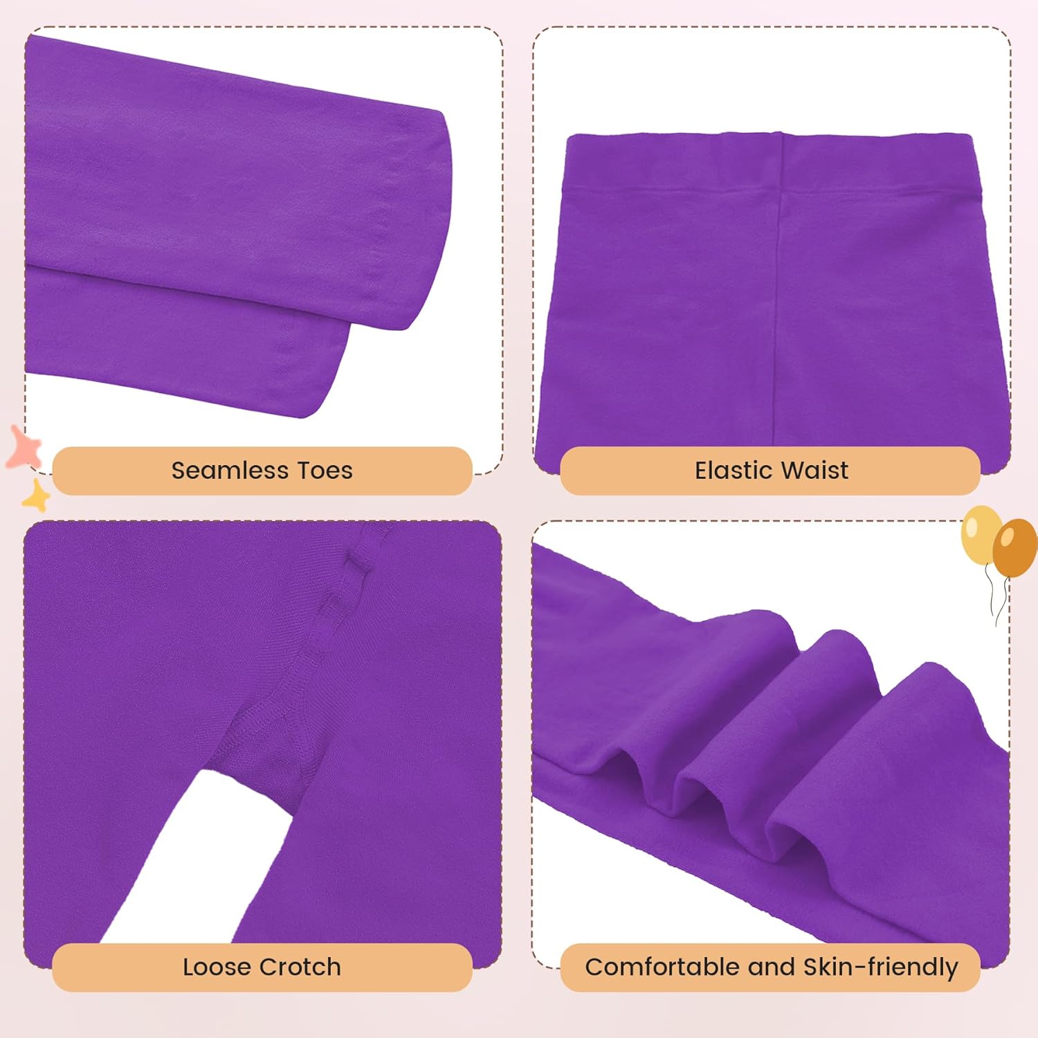 Girls Ballet Dance Tights for Toddler Baby Soft Athletic Leggings Infant Elastic Dance Tights for