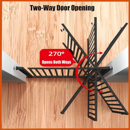 55.1 Inch Tall Baby Gate Auto Close Dog Gate Adjustable 29.92" - 43" Wide Pressure Mounted Walk