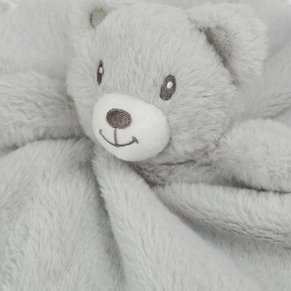 Bear Security Blanket Soft Minky Baby Lovey Animal Plush Blanket Unisex Lovie Gift for Toddler
