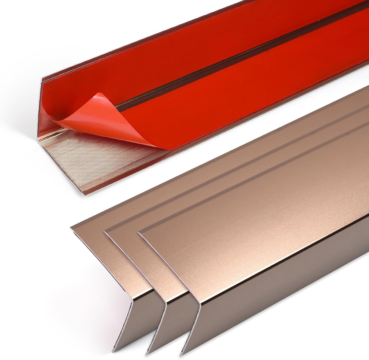 4PCS 45" Aluminum Metal Corner Protectors, Self Adhesive Corner Guards, Metal Wall Edge Protector