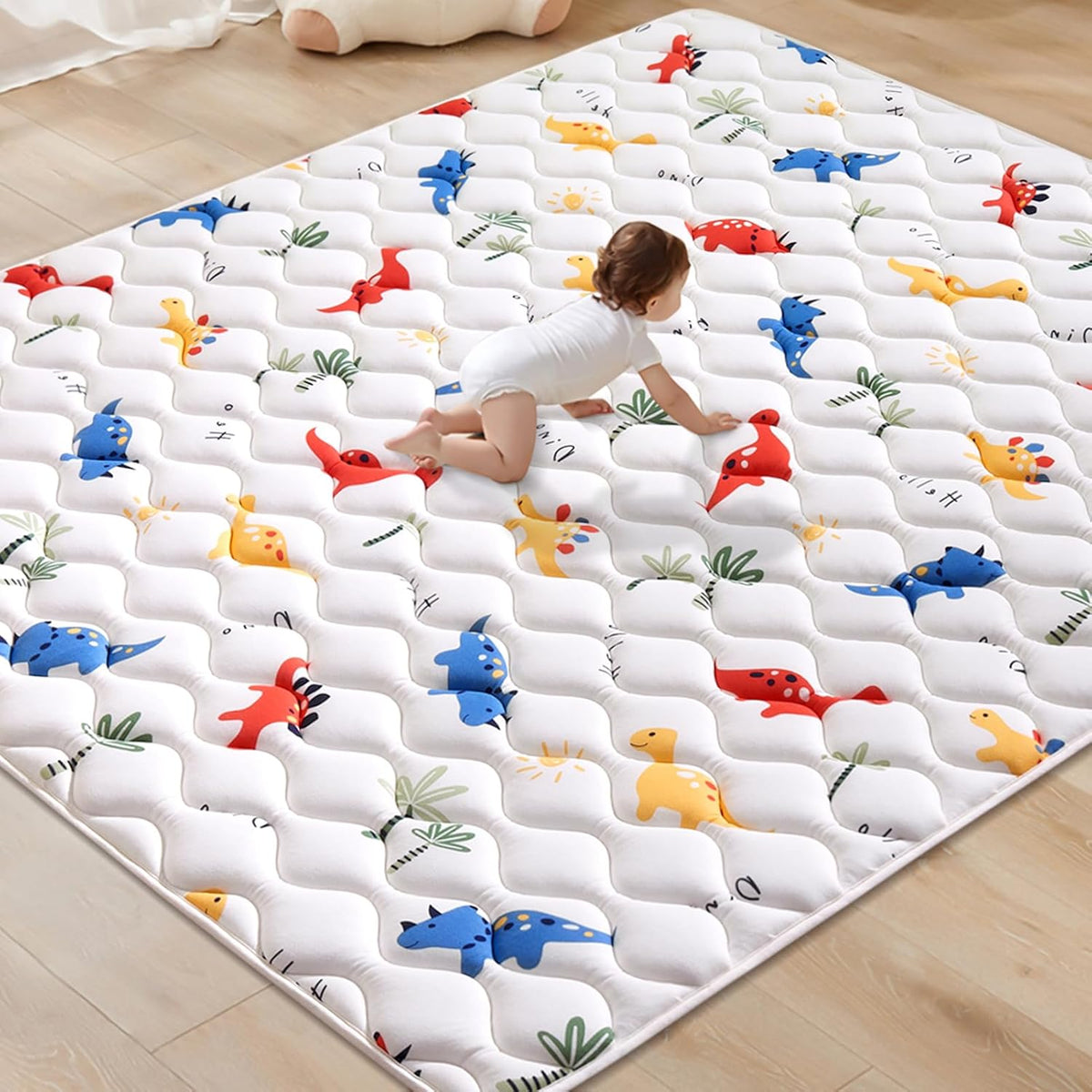 Premium Foam Baby Play Mat 74" X 50", Thick One-Piece Crawling Plyapen Mat, Odorless Baby Mat For